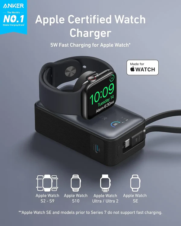 Anker MagGo Power Bank  10K  35W For Apple Watch  USB C view 2