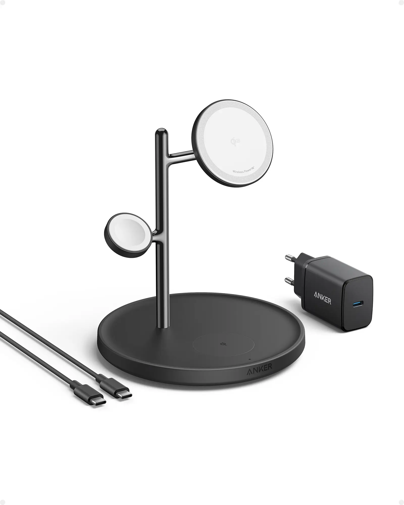 Anker MagGo 3-in-1 Wireless Charging Station – Black