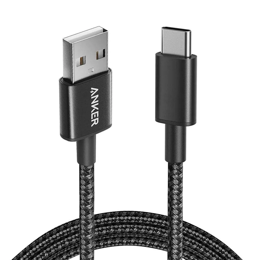 Anker Nylon Cable USB-A to USB-C - 6ft – Black
