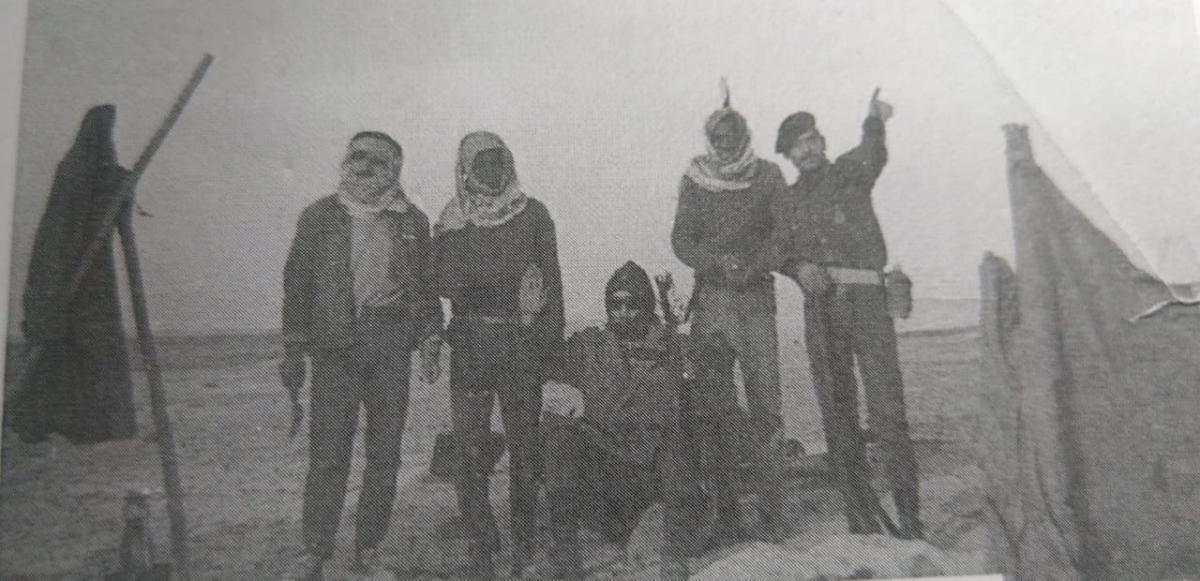 أبو خليل في معسكر الجبهة الشعبية "أبو علندا" للتدريب عام 1967م