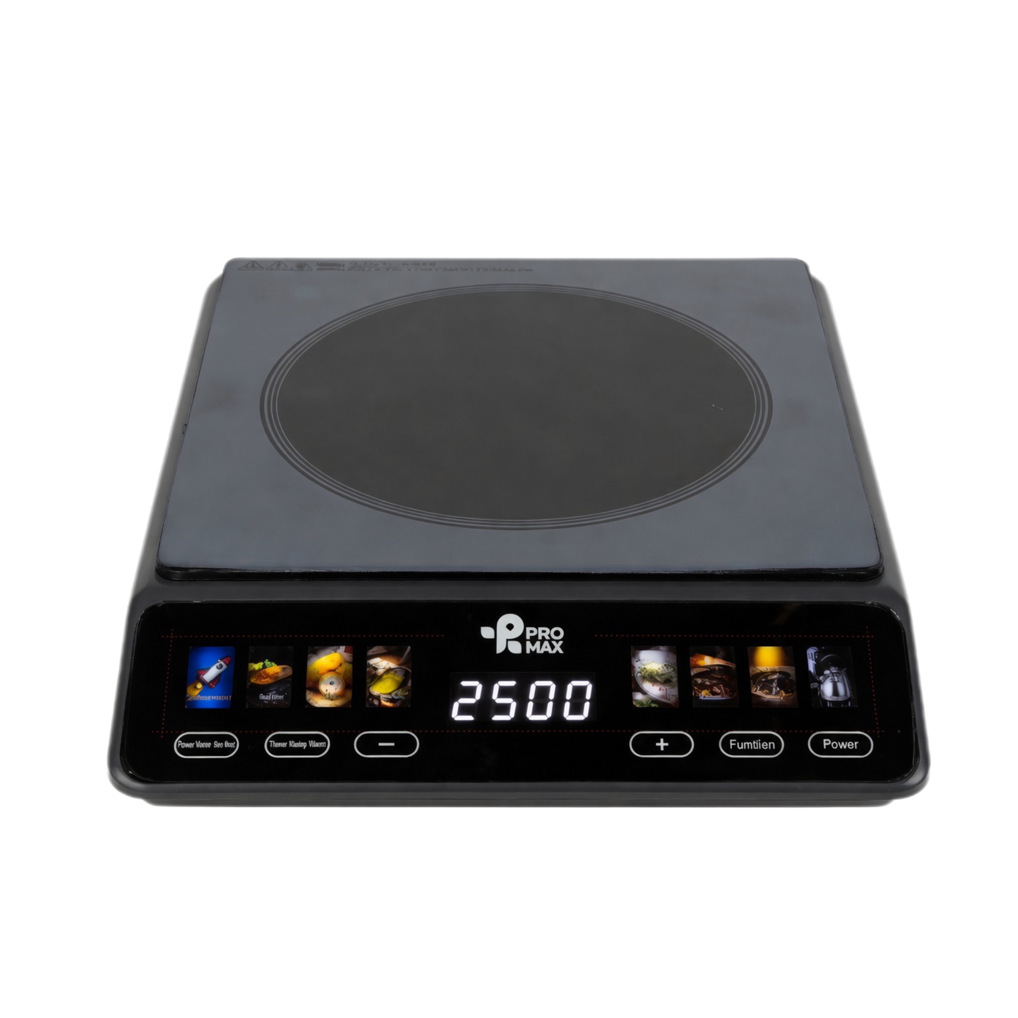 طباخ إندكشن (Induction) كهربائي كريستالي - PRO MAX بقوة 2500 واط. - صورة 1