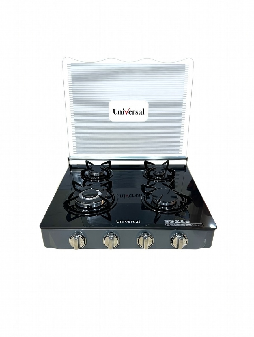 غاز سطح زجاجي 4 عيون من Universal